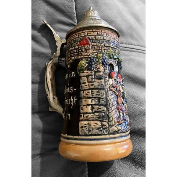 Authentic Gerzit West Germany Lidded Beer Stein - Picture 1 of 10